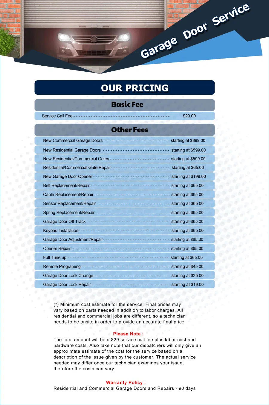 Eagle Garage Door Service Fort Lauderdale, FL 954-312-0368